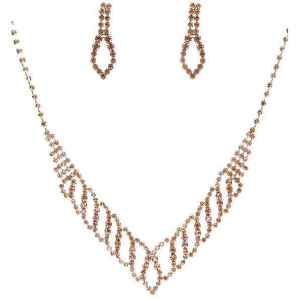 Shimmering Torchlight Outline Necklace Set SILVER-PEACH One 24661805_47edc31e-f5fd-4c36-a9de-d715104758ea