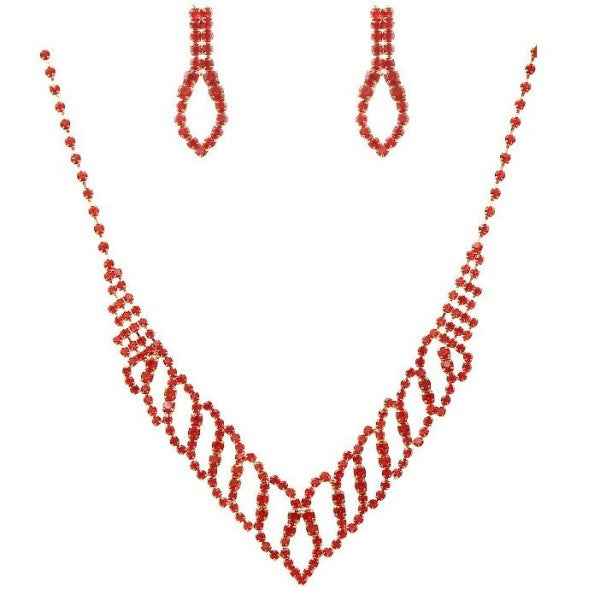 Shimmering Torchlight Outline Necklace Set Gold-Red One 24661805_babdbaae-8dee-4f6a-902b-2ab7e78b7b07