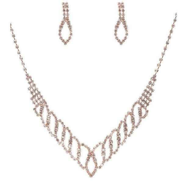 Shimmering Torchlight Outline Necklace Set Rose Gold-Clear One 24661805_e7556466-8f9e-4398-bc87-16af24647b42