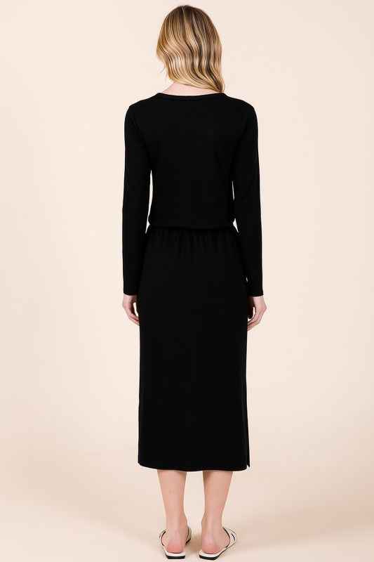 French Terry Midi Skirt with Slit w Pockets 24685192_dccf91ac-400f-46f3-812d-0629cad9a837