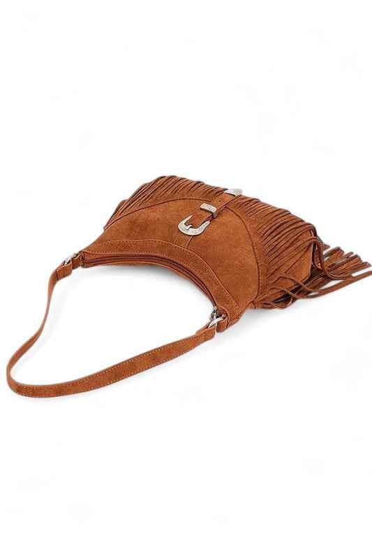 Western Buckle Faux Suede Fringe Bag 24694649_2d7f7058-0de8-43f9-9f72-9b550324c1ac