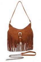 Western Buckle Faux Suede Fringe Bag Coffee O S 24694649_9f9fab6e-d573-46d3-9a72-0a97174c362f