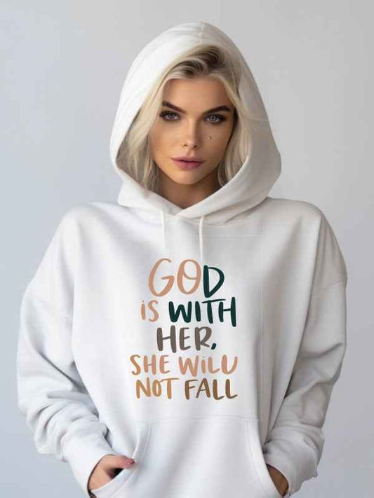 God With Her She Will Not Fall Graphic Sweatshirt White 24738908_3665e4d1-d459-494c-996a-3bb1b24cc7a4
