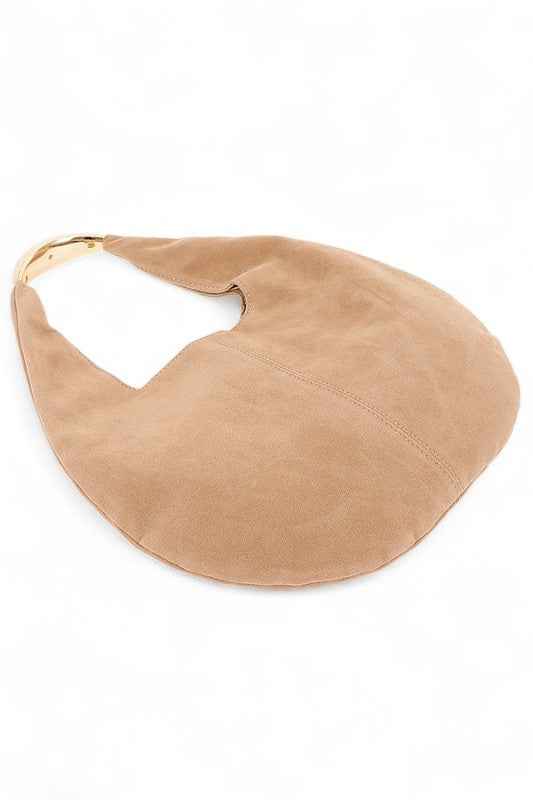 Faux Suede Structured Hobo Bag 24746106_53f77ade-2ec7-4e33-8f7e-bd7fef7f0bd1