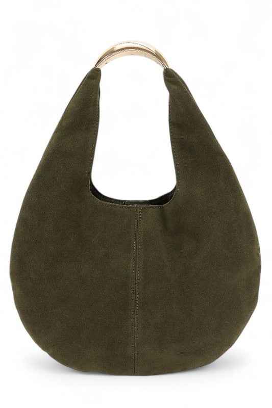 Faux Suede Structured Hobo Bag OLIVE O S 24746106_876961a7-83a7-4597-a5e0-866757147d19