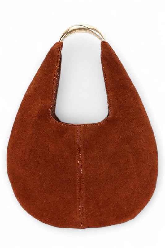 Faux Suede Structured Hobo Bag Coffee O S 24746106_f434c8e4-8ba2-4517-8700-9c7d0d4ff216