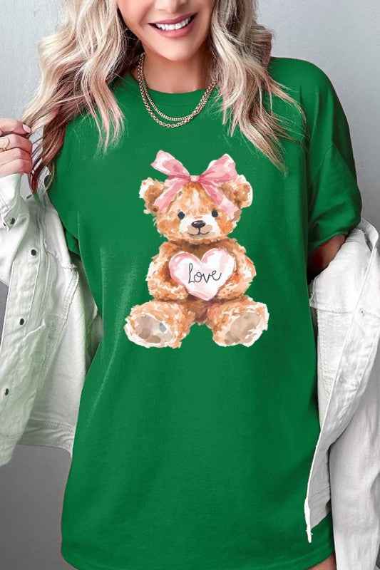 Teddy Bear Valentine Graphic Heavy Cotton Tee TURF GREEN 24771900_0b054879-4c94-4ea9-a055-85f5f231c878