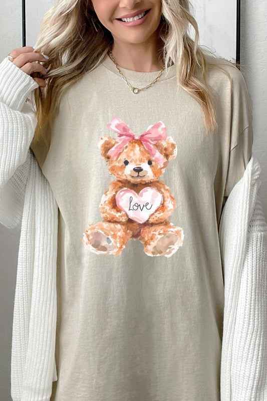 Teddy Bear Valentine Graphic Heavy Cotton Tee SAND 24771900_170c5a1c-61e1-4955-ae90-54054220dfcb