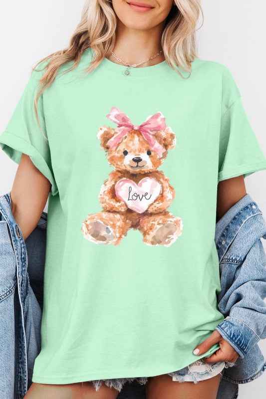 Teddy Bear Valentine Graphic Heavy Cotton Tee MINT 24771900_1f6d1a3c-e007-4175-90df-d4aea39116c6