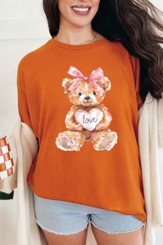 Teddy Bear Valentine Graphic Heavy Cotton Tee TEXAS ORANGE 24771900_89a69998-5c21-407d-86a5-8d61f129d47d