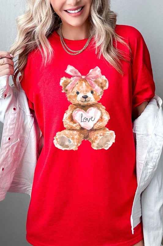 Teddy Bear Valentine Graphic Heavy Cotton Tee RED 24771900_dc094fc1-19f1-4f44-a3eb-b1065b419593