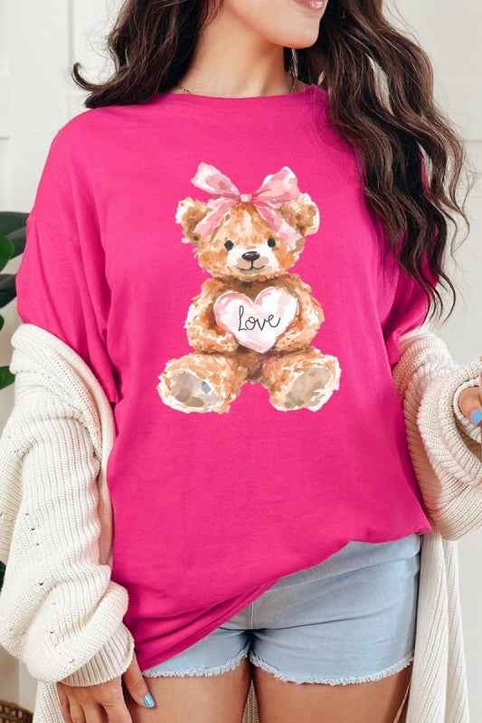 Teddy Bear Valentine Graphic Heavy Cotton Tee HELICONIA 24771900_efdff804-d020-4a09-823b-3ebc2d42d41c