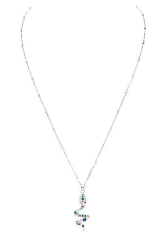 Cubic Zirconia Snake Pendant Necklace 24776406_93fbdbd4-4eb6-44b4-8af4-06ef15807d78