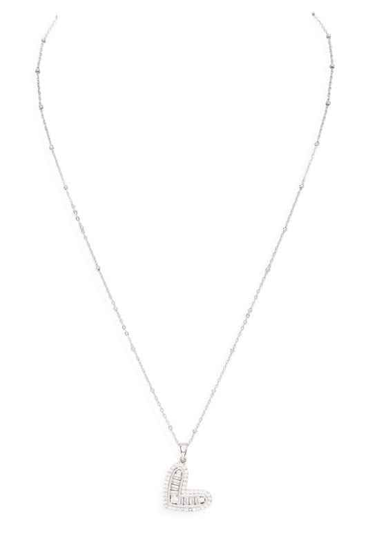 Cubic Zirconia Heart Pendant Necklace 24776434_a7b965d7-55d8-4253-bd46-b04f2b829b51