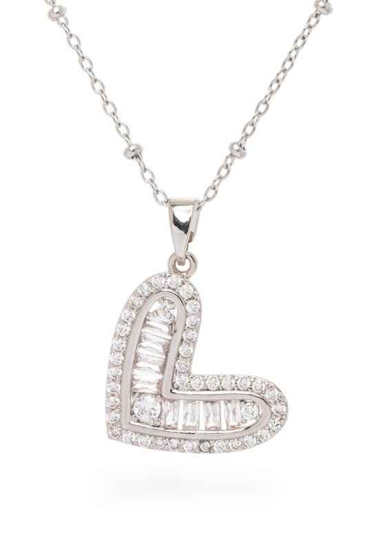 Cubic Zirconia Heart Pendant Necklace Rhodium O S 24776434_fdc6af42-90ef-44f8-acc2-83ce197498eb