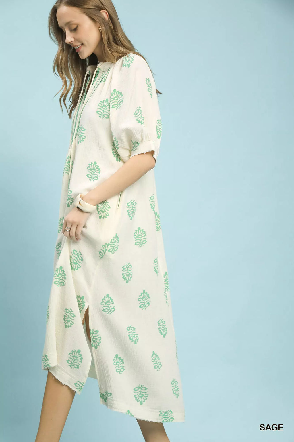 Umgee Printed Cotton Gauze Midi Dress 2477aca0-06e9-4500-a60c-1fbf40b64839-Max-Origin