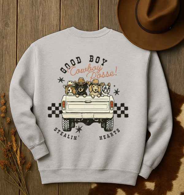 Good Boy Cowboy Posse Graphic Sweatshirt ASH 24803379_5f1b4635-4755-41bb-9eb5-a23ba2d83b74