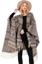 Aztec Pattern Fringe Ruana Cardigan Warp Scarf 24810351_9256865c-7655-4414-804e-586b53386a24