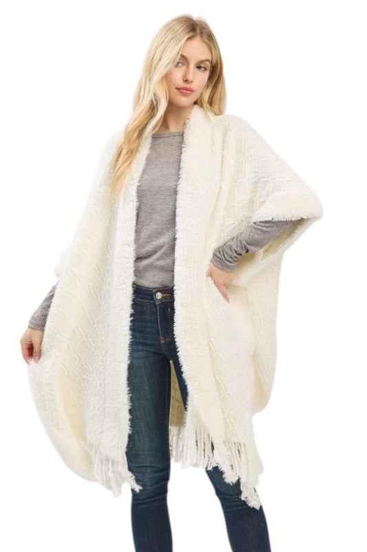 Soft Cozy Boucle Knit Fringe Shawl Scarf 24810420_9a61839a-8bb8-4a6f-8685-6583ee3f5187