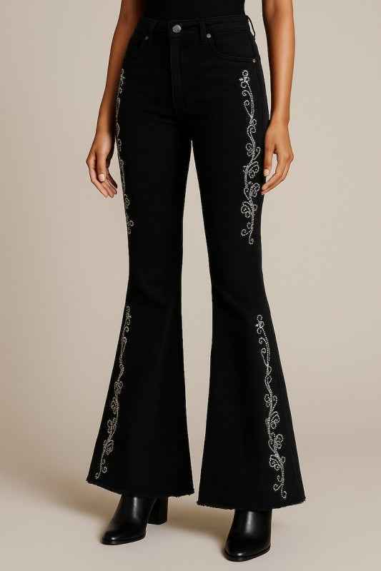 Midnight Rodeo Bell Bottom Jean BLACK- LONG INSEAM 34" 24812607_734874ca-7318-4ef3-8c10-d4424440d5f3