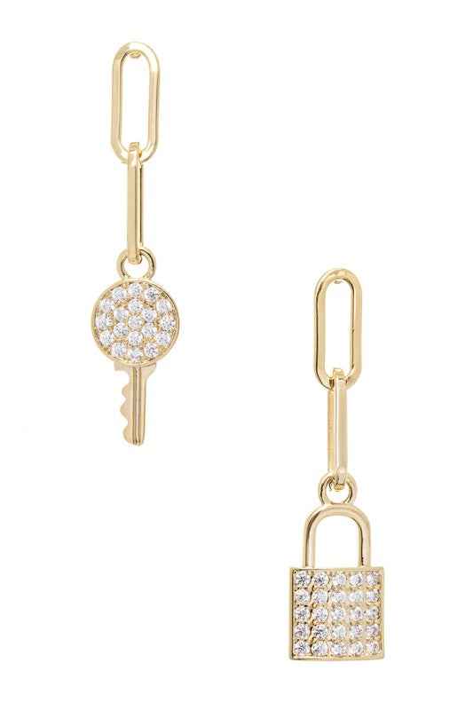 CZ Micro Setting Earrings Gold Clear O S 24817430_b5e514c1-d945-4294-a29e-065608987f62
