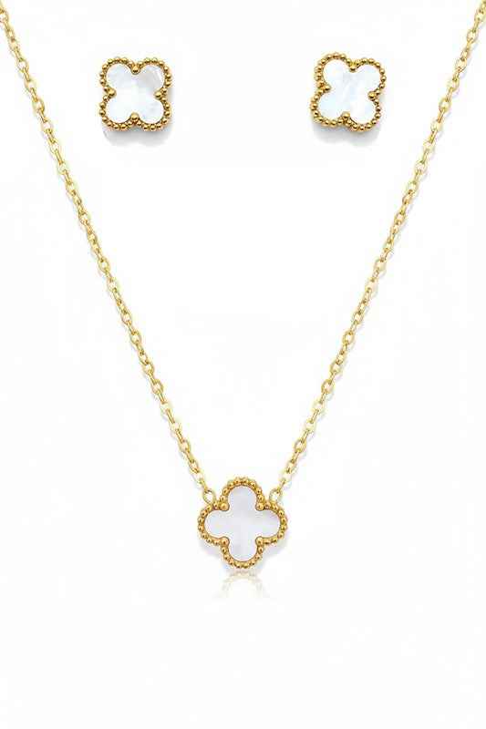 MOP Clover Pendant Necklace Set 24830181_738ae52c-591c-4b6a-8925-91159b126f47