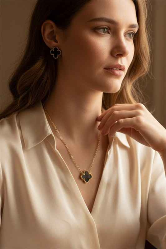 Black Clover Pendant Necklace Set Black O S 24830205_b31ac04b-49f8-42b3-9d1c-97f01206fadc