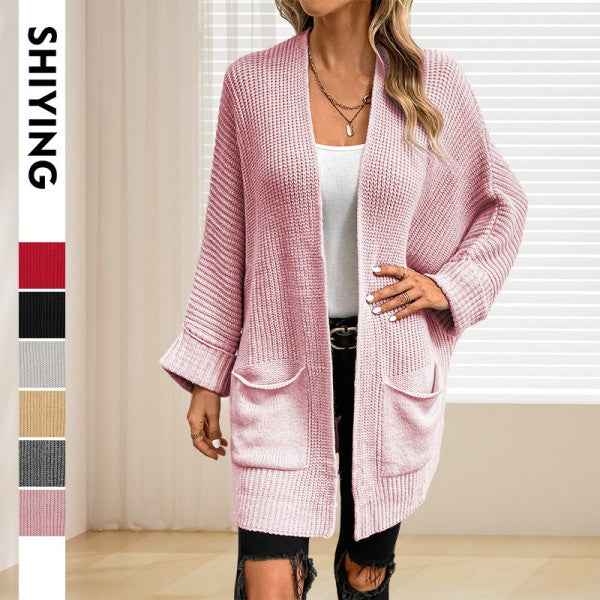 Oversized Fold Over Sleeve Open Front Cardigan 24864046_affb2dab-6d8f-4e83-9aae-034393c9642c