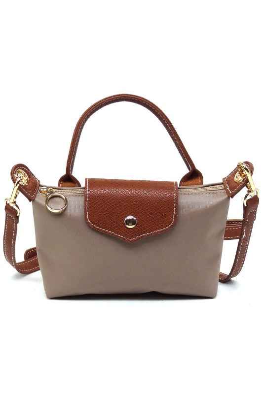 Nylon Flap Crossbody Bag TAUPE one 24904797_676e5e1a-3ec7-4686-aa24-afc1a809b784