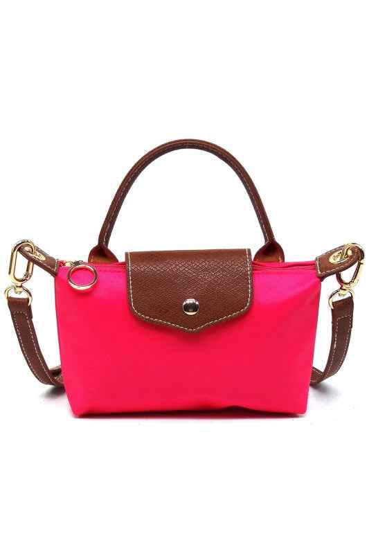 Nylon Flap Crossbody Bag FUCHSIA one 24904797_6b95c18a-4d17-4556-b9af-14a1170a6a7c