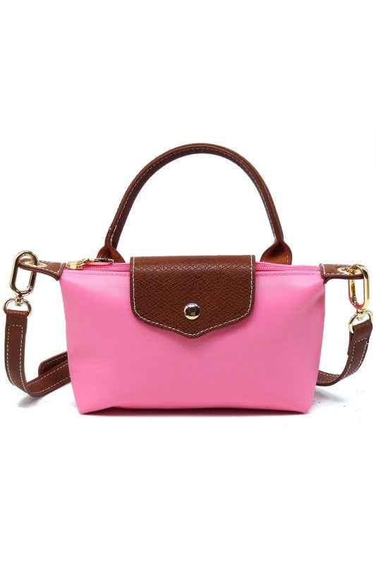 Nylon Flap Crossbody Bag Pink one 24904797_feb00391-6369-4f75-8f36-538109a8669f