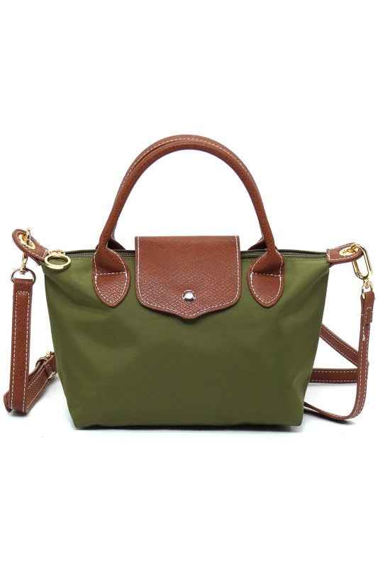 Nylon Flap Satchel Crossbody Bag OLIVE one 24904871_c38e88c3-4db2-4dc0-9e24-dd912f415f08