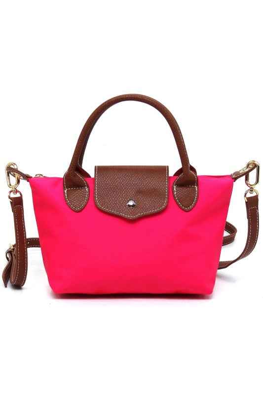 Nylon Flap Satchel Crossbody Bag FUCHSIA one 24904871_eca2e8dd-e99c-43bc-882e-194cb1a9a710