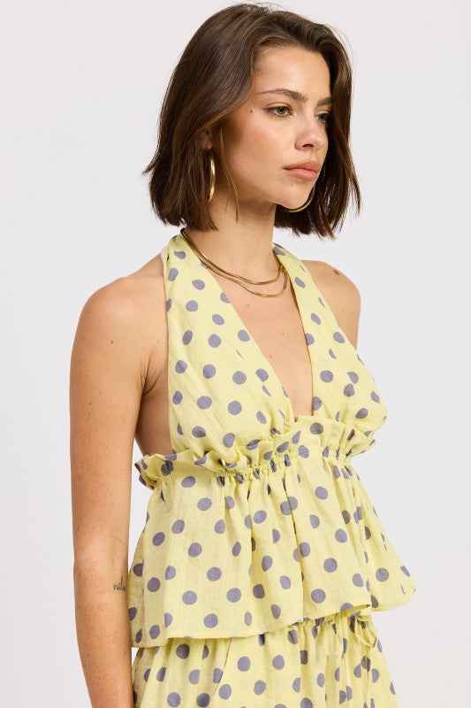 TIE BACK HALTER TOP WITH RUFFLE DETAIL 24913799_cd90e10a-b015-4617-a0a4-f62525ec8839