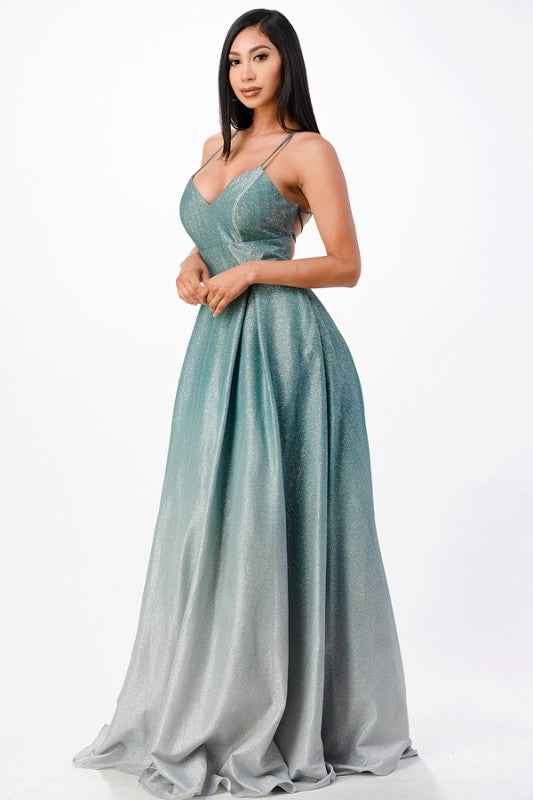 Glitter ombre prom dress – lace-up back chiffon evening gown for women 24930a46-8e6a-48e1-a632-692474fa6c8b