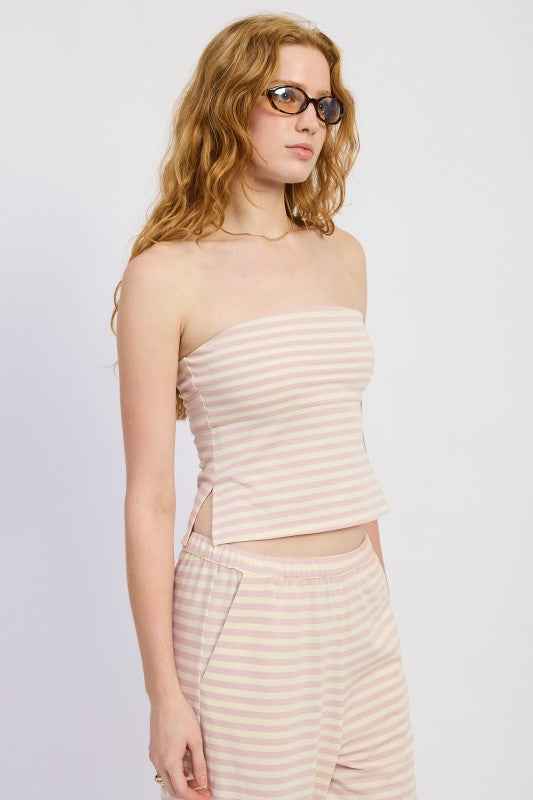 STRIPED JERSEY KNIT TUBE TOP 24996221_26e1e4ea-abd3-407e-9674-e914ae498a3a