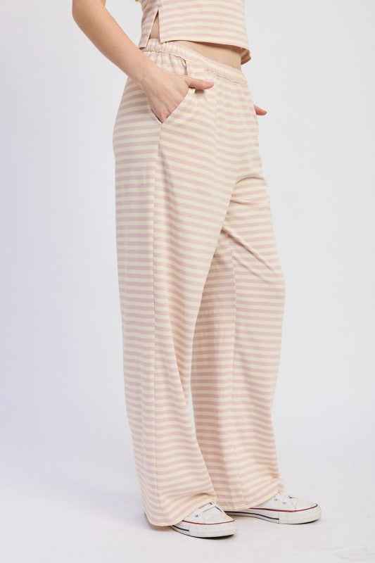STRIPED PANTS WITH ELASTIC WAISTBAND 24996222_2ff8d189-95fa-4c3e-9f8c-749889fd45b1