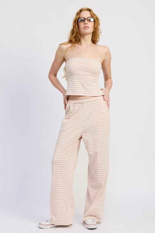 STRIPED PANTS WITH ELASTIC WAISTBAND 24996222_75fc0b04-94fe-4e94-a5f6-412f637a619f