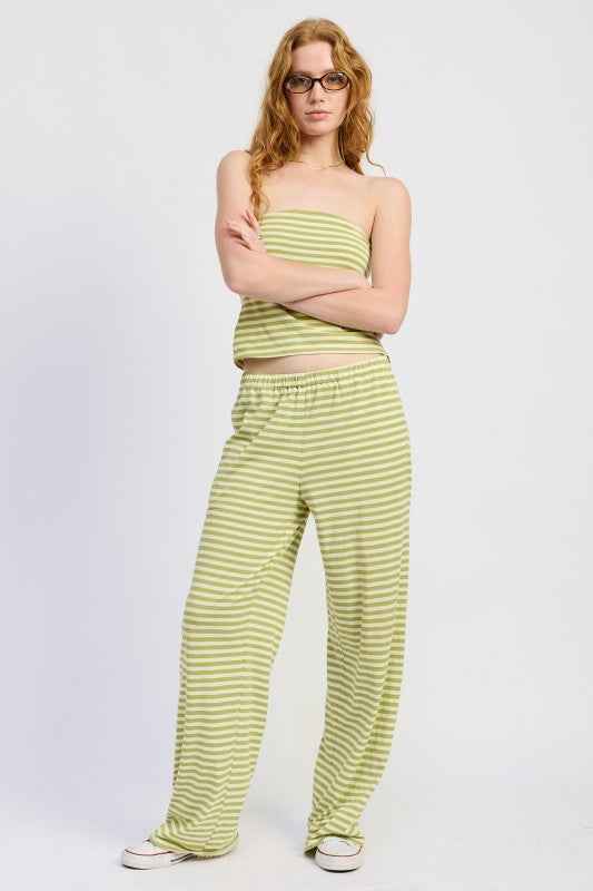 STRIPED PANTS WITH ELASTIC WAISTBAND 24996222_8dc44b4f-ca6f-4dfe-b812-d29c4da16ae0