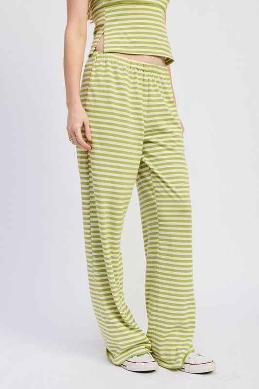 STRIPED PANTS WITH ELASTIC WAISTBAND 24996222_bc4d8e2d-a928-4390-968b-ca9daf7e2b1d