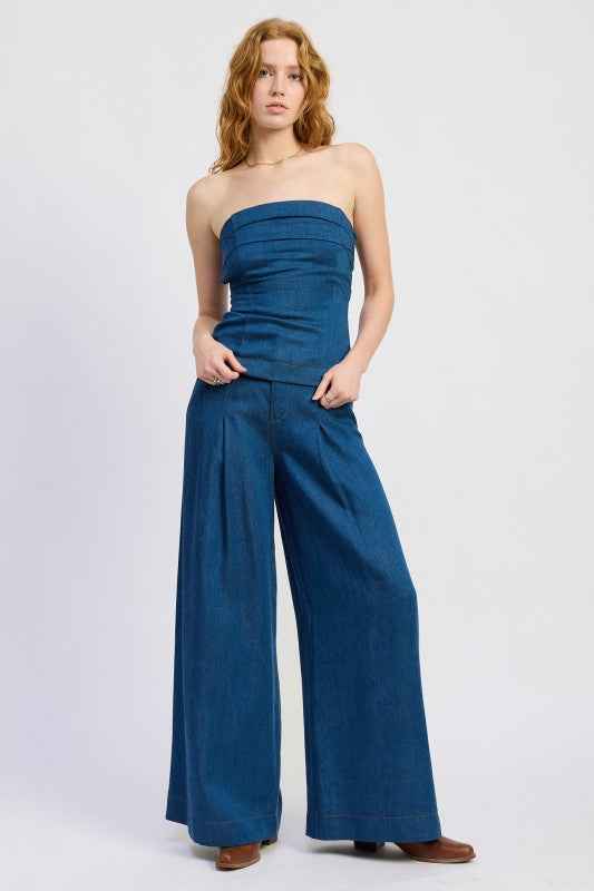 DENIM TUBE TOP WITH TIE BACK 24996276_787fe43f-9b11-4104-be36-659e48bab3eb