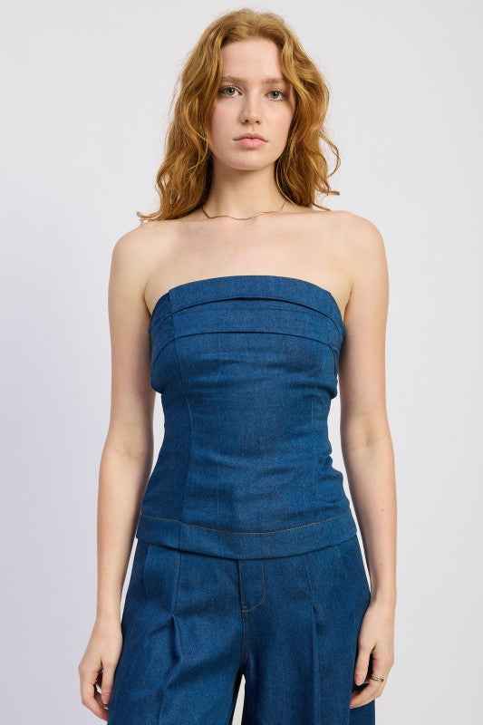 DENIM TUBE TOP WITH TIE BACK MED BLUE 24996276_f8a0a551-b7cd-47e3-b412-0b4d6a61264d