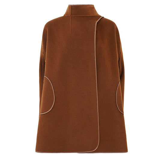 Wool Poncho Cape Coat