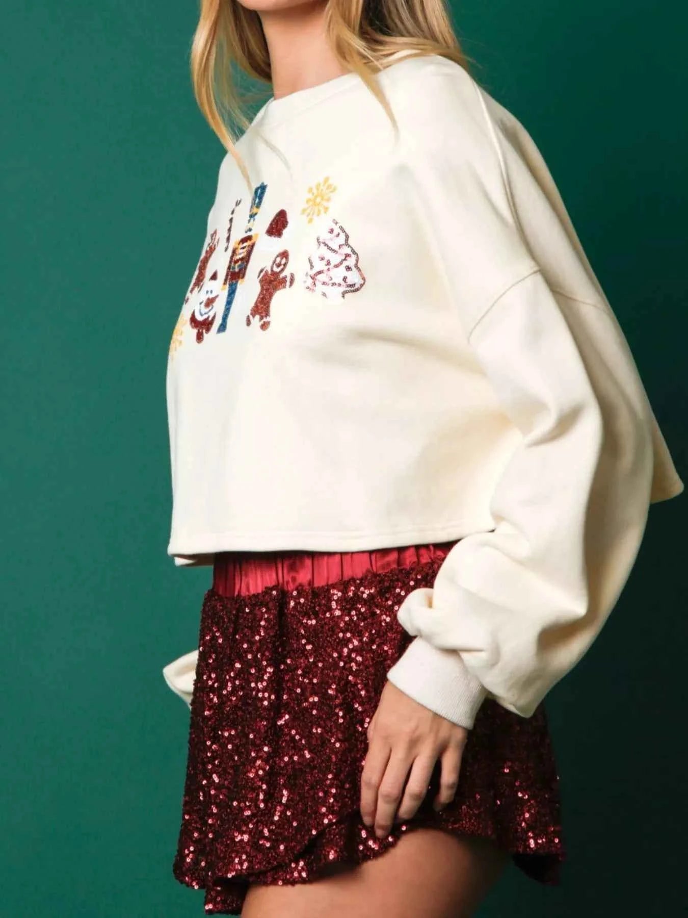 Christmas Sequin Cropped Sweatshirt 24c5de4c-89b8-438f-8274-4a30742ff91e-Max-Origin