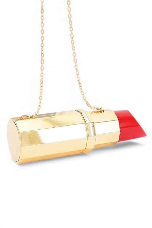 Lip Stick Metallic Acrylic Clutch Swing Bag 25026898_1776ce37-c083-471c-bda8-e54178539b85