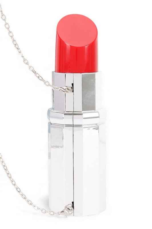 Lip Stick Metallic Acrylic Clutch Swing Bag Silver O S 25026898_8cd59ecf-51c6-408f-bbf9-981f3e111534