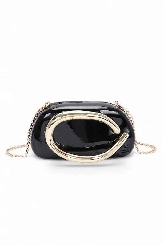Acrylic Handle Iconic Patent Box Clutch Black O S 25029018_313f03b5-cae8-4862-b5c3-55c872dd65dd