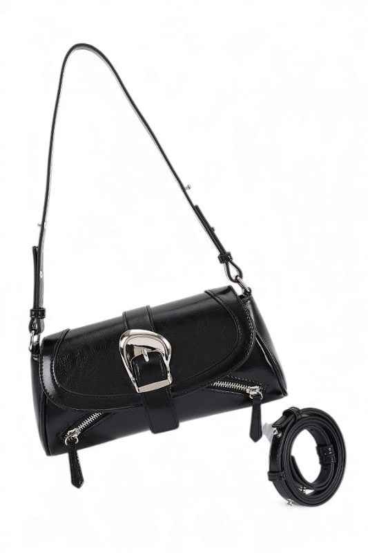 Y2K Convertible Buckle Shoulder Bag Black O S 25031818_7f4ce4fa-3114-466a-bd09-e30944e9784d