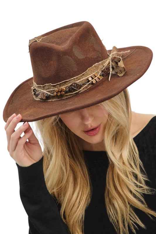 Distress Vintage Shapable Fedora Cowboy Hat AS PREVIEW O S 25034670_e74a673a-f404-447f-9348-9519a77da7f1