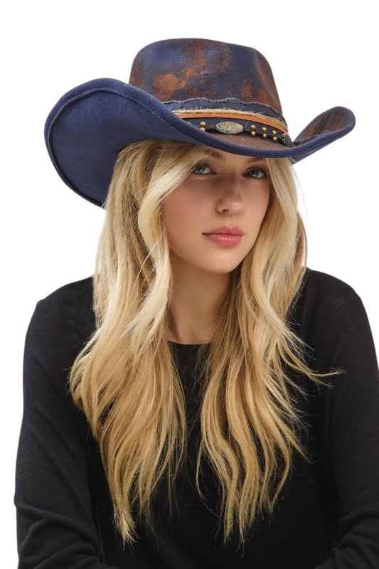 Distress Vintage Shapable Fedora Cowboy Hat 25034852_19704628-54e4-4858-99ae-68fcc7c576c2